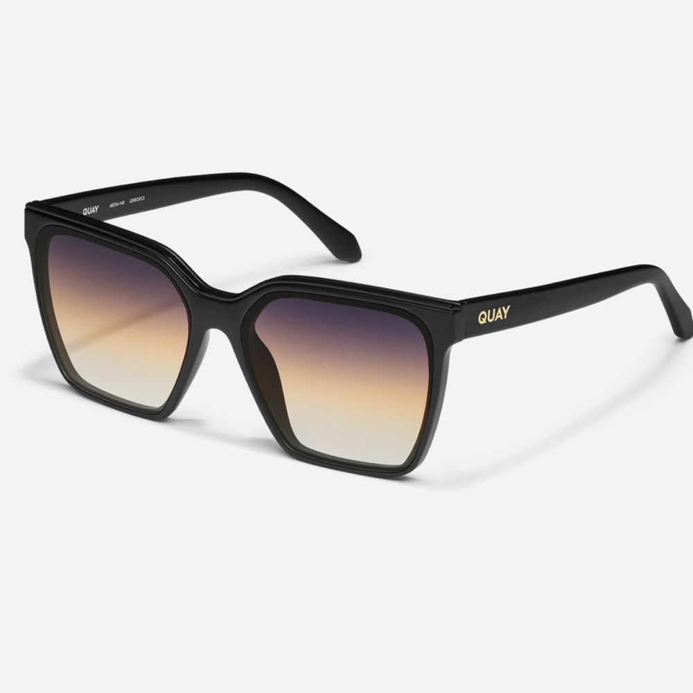 Quay Australia Black Square Gradient Sunglasses - Picture 5 of 12